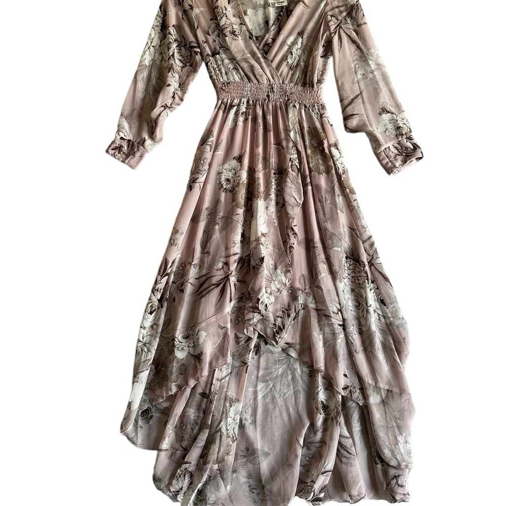 KATE & LILY WOMENS MAXI SEMI SHEER SLIP DRESS SZ 6